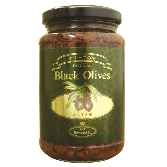 ブラックオリーブ ダイスカット 370瓶