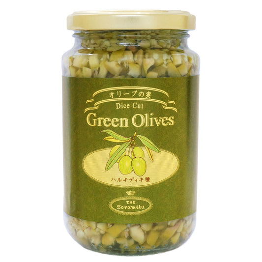 グリーンオリーブ ダイスカット 370瓶